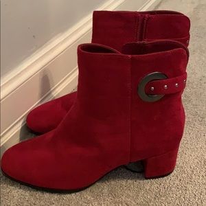 New red booties never worn